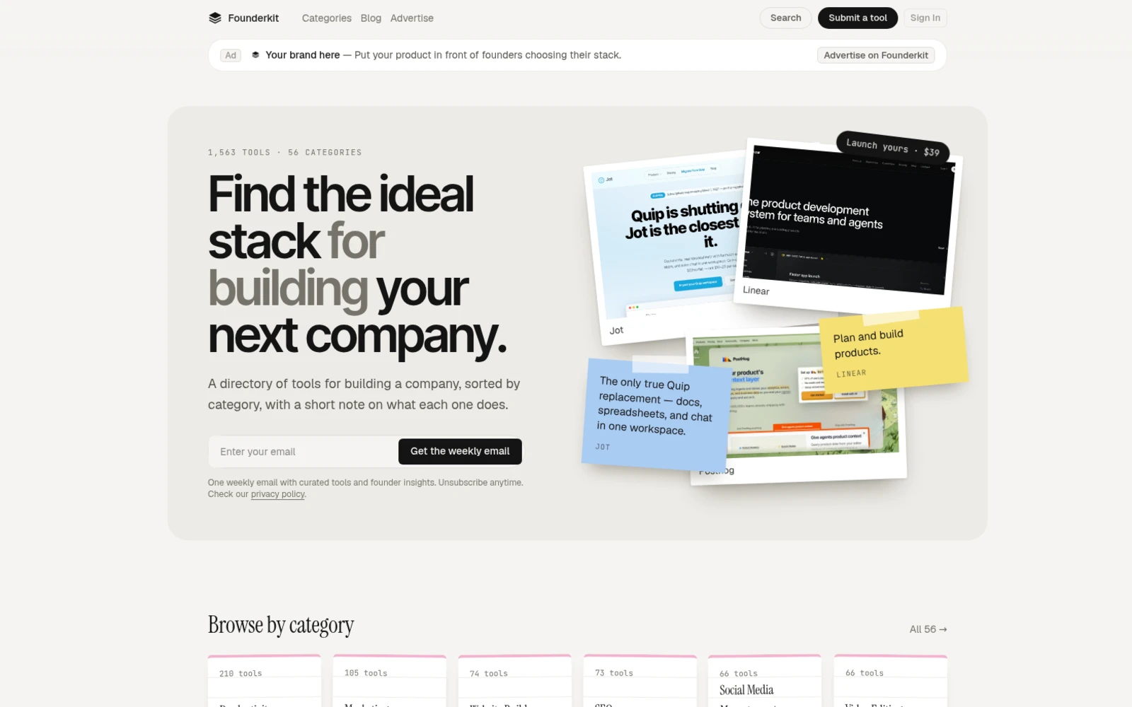 Founderkit homepage
